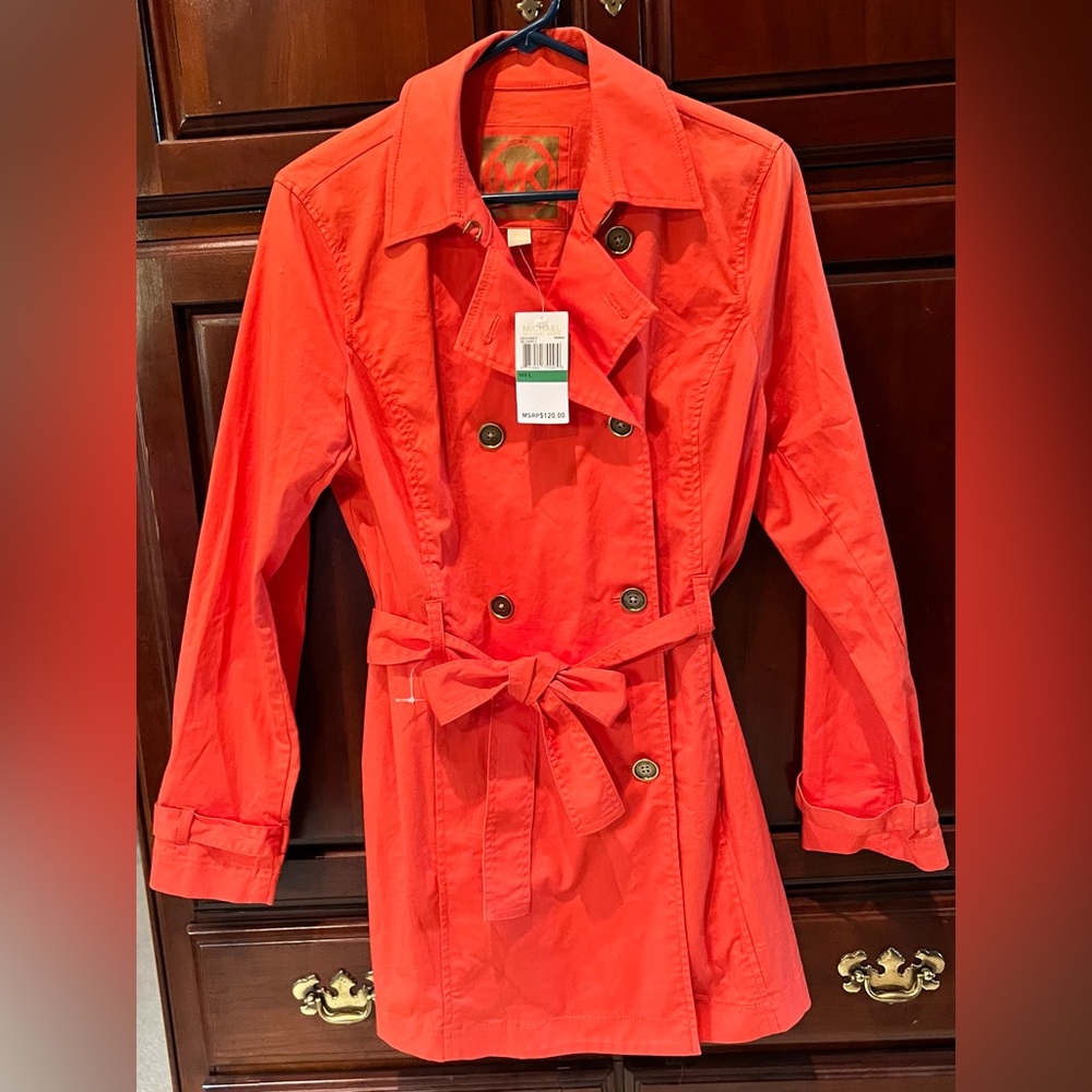 Michael Kors trench coat, L, NWT